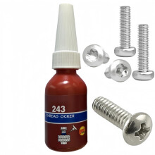 243 Screw Glue,Upgrade Thread Seal Lock Glue,High-Strong Metal Thread Sealant, Anti-Loosening,Easy to Use,Multipurpose,Designed for the
