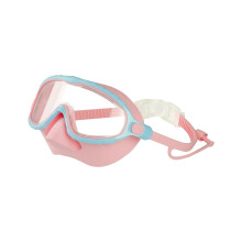 (Blue Pink) Kids swimming goggles with nose protection Antifog sealing comfortable adjustment pink blue
