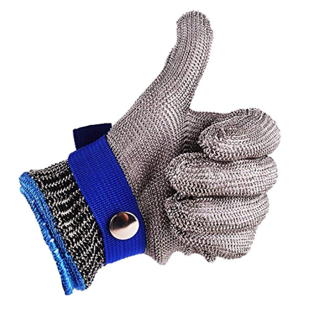 Cptdcl 316L Stainless Steel Mesh Cut Resistant Gloves Kitchen Butcher Safety Working Glove Level 5 Protection (L) 5051226607684