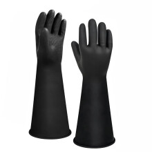 ZaoKing 14“ Heavy Duty Rubber Glove,Latex Chemical Resistant Long Gauntlets Gloves Cleaning Drain PPE Reusable Waterproof Industrial Work Resist