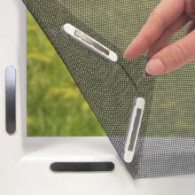 EASYmaxx Fly Screen for Windows with Magic Click | Mosquito net can be Individually Cut to Size for All Windows up to 150x130 cm | Easy Installation