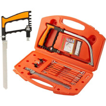 KAHEIGN 13 in 1 Multifunction Hacksaw Set, Hand Hacksaw with 8Pcs HSS Extra Steel Saw Blades and Carry Case