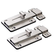 Door Bolts, 2 Pieces Stainless Steel Door Latch Gate Latch Sliding Door Lock, Surface Mounted Slide Bolt for Bathroom Door Lock Loft Hatch Catch