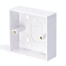 LEENUE Back Box 32mm Deep, Single Gang Ethernet Socket Wall Box, Surface Mounted for Ethernet Network Faceplate White (86mm x 86mm x 32mm)