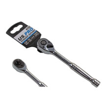 US PRO 1/4" Drive 72T Quick Release Reversible Ratchet Socket Wrench 4152