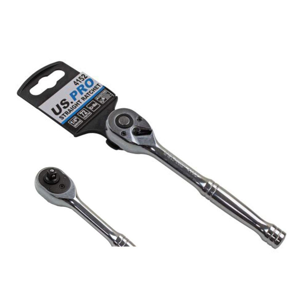 Us Pro 1/4" Drive 72T Quick Release Reversible Ratchet Socket Wrench 4152