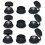 50, Corrugated Roofing Plastic Screw Cover Strap Caps - Black 1