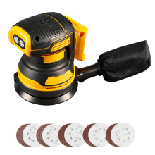Cordless Random Orbital Sander Compatible with Dewalt 18V 20V Battery, 125mm Brushless Electric Random Orbit Sanders, 11000 RPM Battery Palm Sander