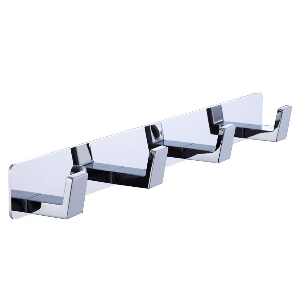 Bookarrow 4 Bathroom Towel Hooks, Chrome Wall Mount Screw Fixed Door Or Robe Hoo 5001240959771