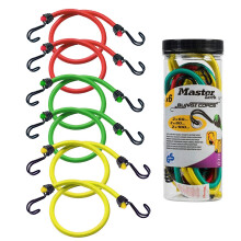 MASTER LOCK Bungees with Hooks [Set of 6 Bungee Cords] [2 * 60 cm + 2 * 80 cm +