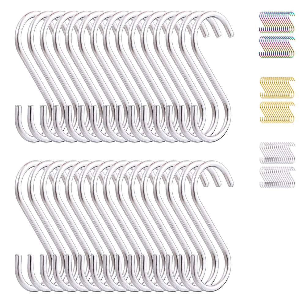 Evanda S Hooks For Hanging 30 Pack, Heavy Duty Stainless Steel Hooks For Kitchen, Bathroom, Outdoor, Garden, Office, For Hanging Pan Pot Kitchenware 5000929426764