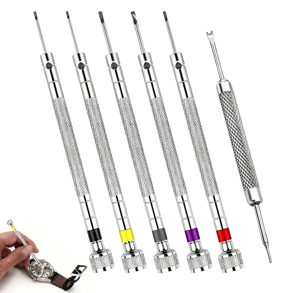 6Pcs Precision Screwdriver Set Lightweight And Easy To Use Watchmakers Screwdrivers Reversible Blade Screwdriver 5051226591112
