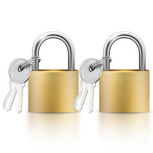 2 Pack Brass Small Padlocks with Keys, 32mm Heavy Duty Small Padlock, Weather Proof Padlock for Gym Lockers Suitcases Containers Gate Garage Shed