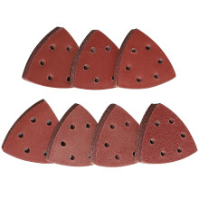 STEBRUAM Delta-Triangle Sanding Sheets, Sanding discs 70 Pieces Detail Sander Pads 6 Holes Triangle Sandpaper 10 x Grits 60/80/120/180/240/320/400