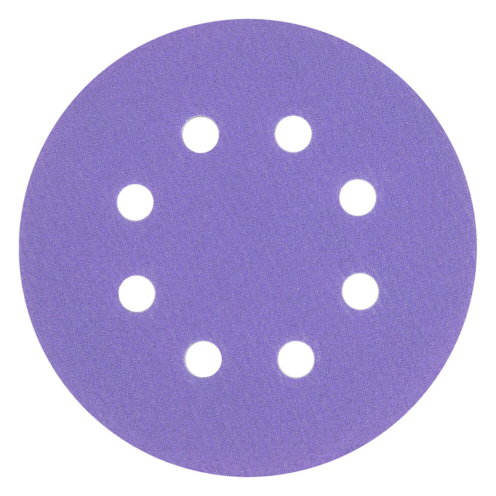Trend Aluminium Oxide 125Mm Random Orbit 120 Grit Sanding Discs, Ab/125/120A, Pack Of 10