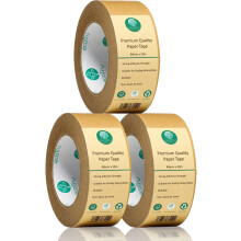 ecotru UK Ultra Strong Paper Packing Tape, British Brand Heavy Duty Brown Kraft Packaging Tape for Box & Parcel Sealing, Shipping & Moving