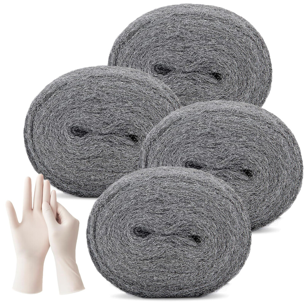 Pick For Life Steel Wool Mice Blocker 4 Pack 0000 Coarse Wire Wool Mice For Cleaning Rodent Control Gap Hole Filler Keep Rodent Rat Insect Pest Out 5051226616716