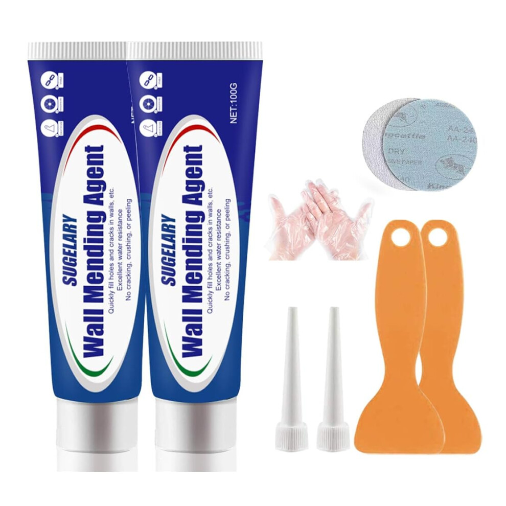 Wall Repair Cream, Waterproof Wall Mending Agent, Quick Drying Wall Repair Paste Kit, Effectively Repair Wall Scratches, Nail Holes, Cracks, Graffiti 5051226642180
