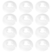 12 PCS Radiator Pipe Covers, White Plastic Collars for 15MM Pipes, Decorative Wall Pipe Cover for Home