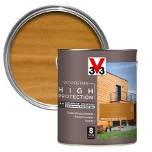 V33 High Protection Woodstain for Exterior Wood, Medium Oak, 2.5L