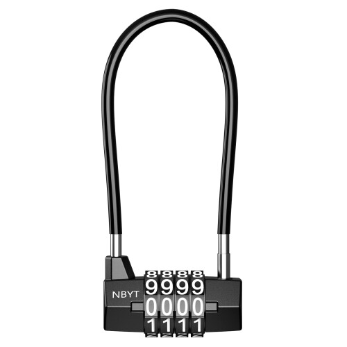 [Upgraded] Brifit Combination Padlocks, Long Safety Lock with 4 Digit Code, Cabinet Door Handle Padlock