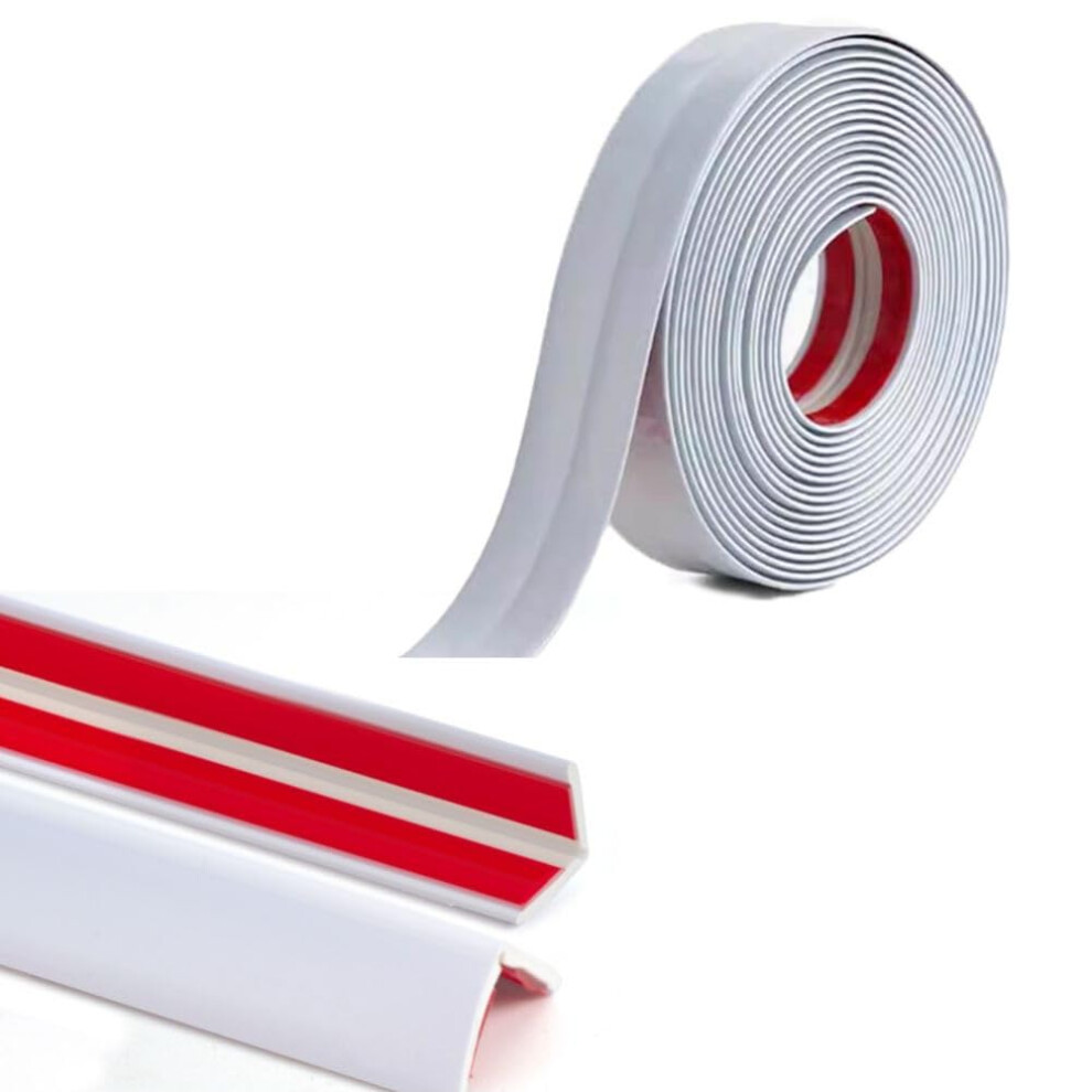 5M Pvc Inside Outside Corner Trim Self-Adhesive Vinyl Moulding For Tile And Wall Furniture Edges Decoration,Peel And Stick External Exterior Corner 5051226583896