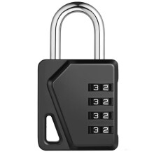 ZHEGE 4-Digit Combination Padlock - Heavy Duty Weatherproof Lock for Gym/School Lockers, Sheds, Gates & Fences | DIY Customizable Name Tags