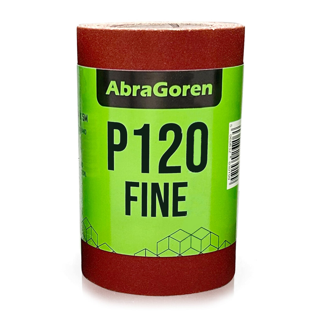 Sandpaper Roll -11.5Cm X 5M Sandpaper For Wood And Sandpaper For Walls 40 60 80 120 180 240 Grit (Fine P120) 5004957292728