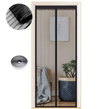 Magnetic Fly Screen Door, Hundreds of Sizes, 85 x 200cm, Anti Mosquito Mesh Curtain with Powerful Magnets, Insect Protection Door, Black Strips