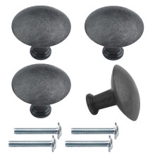 HEMNES Knobs Compatible as Replacement Part for IKEA Furniture Door Handles Anthracite 32mm (Pack of 4)