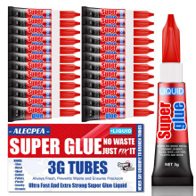 3g (24 Pack), Super Glue Liquid, All Purpose, Fast Setting, Ideal for Metal, Ceramics, Leather & More