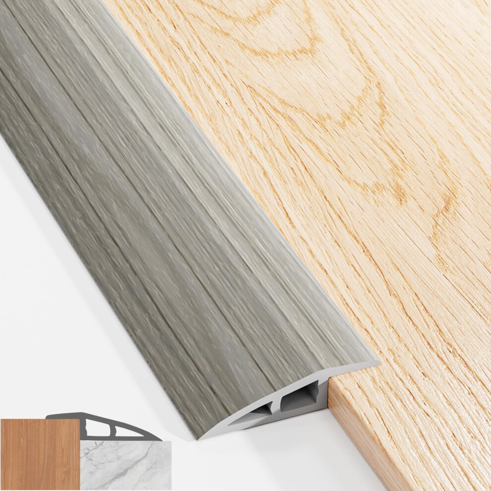 Starvortex Self Adhesive Threshold Strips For Doorways, 100X5cm Pvc Door Threshold Strip, Floor Transition Strips For Heights Between 5-10Mm 5051226611049