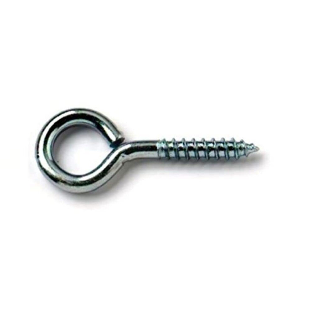 Merriway Bh04833 (20 Pcs) Bzp Steel Screw-In Eye, 25 Mm (1 Inch) - Pack Of 20 Pieces 5051226653889