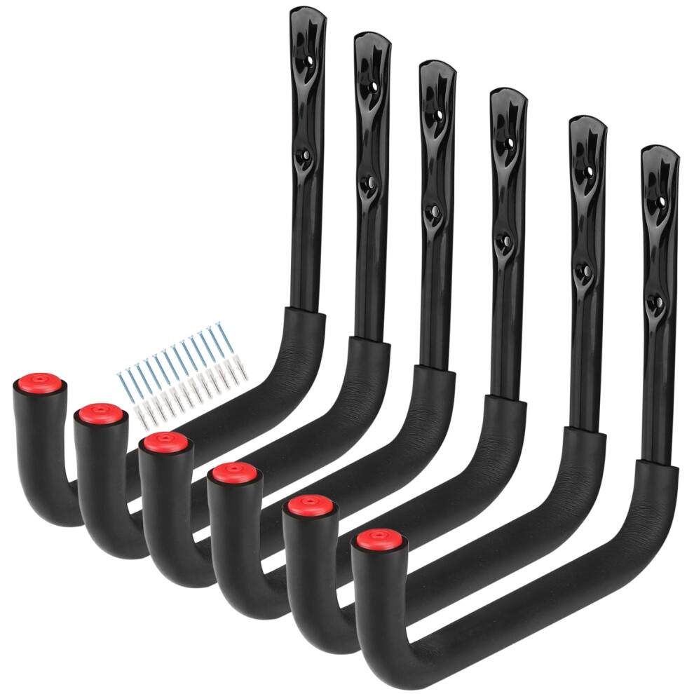 Heavy Duty Garage Storage Hooks, 25Cm Wall Mount Ladders Storage Hanger For Ladder, Bike, Garden Tools, Folding Chair, Shovel, Hose 5051226635311