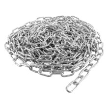 JMIATRY 10 Metres Length 304 Stainless Steel Chain, 4mm Heavy Duty Chain Links, Galvanized Steel Welded Link Chains Lift for Fence Gate, Garage Doors