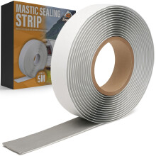 Xtremeauto Mastic Sealing Strip for Caravans & Motorhomes – 5M Off White Weatherproof Sealant for Overlap Joints, Awning Rails, Roof Lights, Vents &