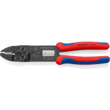 KNIPEX Crimping Pliers, 0.5-6.0 mm², for Cable Connectors and Plug Connectors, with Stripping and Cutting Function, Crimping Tool, 97 22 240