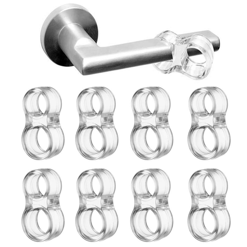 8 Pcs Door Handle Bumpers,Stop Wall Damage Door Handle Protectors,Door Handle Bumper Guards,Door Handle Stopper,Pvc Door Handle Protectors For 5051226645174