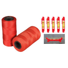 LSGZJZY Professional Nylon String Line Kit, 1000 Feet with 5 Line Level Tools, High Strength #18 Cord for Construction, Gardening, Masonry, Fishing