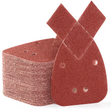 SATC Mouse Sander Pads 80-Piece 40/60/80/120 Grits Mouse Sanding Pads 4 Holes Detail Sander Pads Hook and Loop Mouse Palm Sanding Paper Sandpaper for