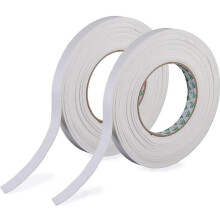 2 Rolls of Self Adhesive Foam Tape 9mm Wide, 5mm Thick, 5M Long, White Colour, Weather Stripping Door and Window Seals, Door Draught Excluder