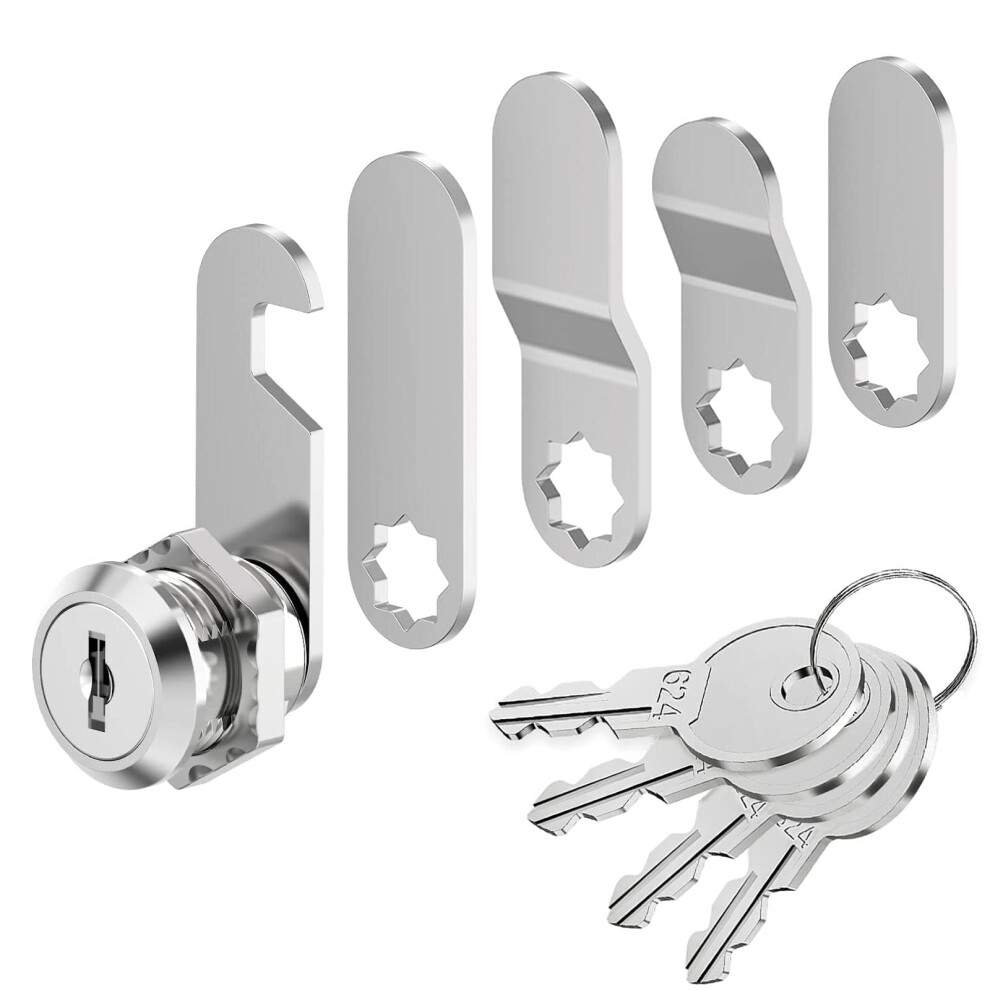 Vocibo 4-Keys Letterbox Lock Plate - 16Mm, 18Mm, Drawer & Cabinet Lever Lock For Letterboxes & Lockers 8351133991096