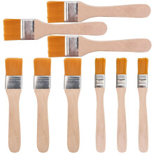 9 PCS Glue Brush,Small Brushes,Glue Brushes for Crafts, Flat Paint Brushes,Soft Bristle with Wood Handle,for Paint,Stains,Varnishes (15/25/30mm)
