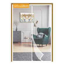 Yotache Fly Screen Door 120 x 220 cm, Reinforced Polyester Anti-Tearing Insect Fly Mesh for Back Door Pet Friendly Easy to Install, White