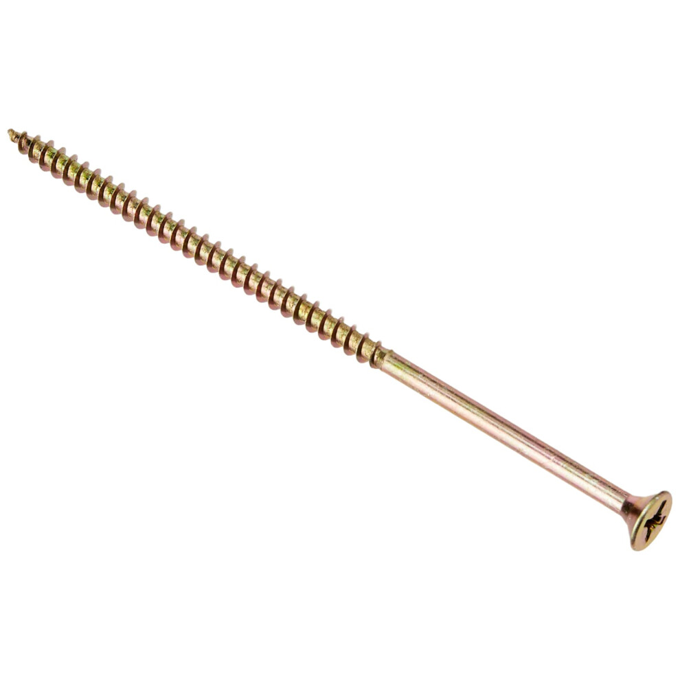 Forgefix Multi-Purpose Single Thread Screws | 5.0 X 120Mm | Zinc Yellow Passivat