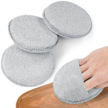 NiHome 5-Inch Wood Conditioner, Wax & Oil Applicator 4-Pack, Reusable Microfiber & Sponge Pads for Scratch-Free Cutting Board Maintenance & Versatile