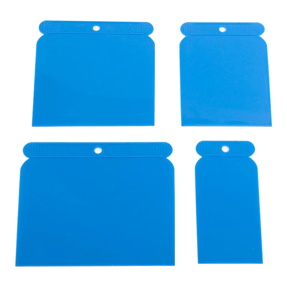 Wolmik Putty Knives - 4 Pcs Plastic Filler Applicator Kit, Multipurpose Filling And Scraping Knife Set For Smoothing Surfaces, Filling 5051226630323