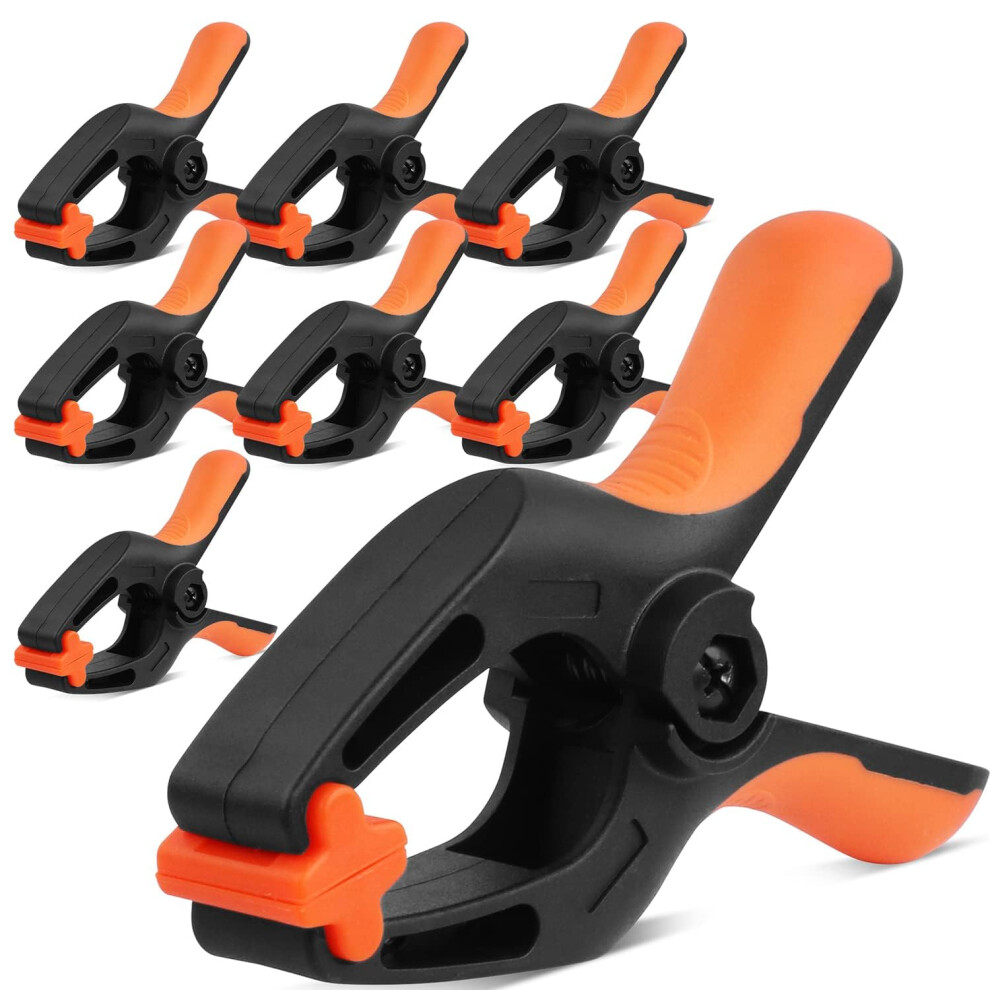 Horusdy 8-Pack Spring Clamps Heavy Duty, 5-Inch Large Plastic Clamps For Crafts With 2-3/8Inch Jaw Opening For Diy, Gluing, Clamping And Securing 5051226632853