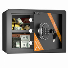 WASJOYE Safe Box, Money Safe Lock Box with Electronic Digital Keypad, Cabinet Security Safe with Keys for Home Office Hotel Business Jewelry Gun Cash