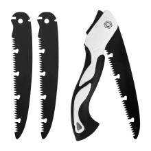 XCDMJ Pruning Saw, Folding Hand Saw with Secure Lock with 2 Blades,Professional Pruning Saw Triple Cut Sharp Blade Portable Folding Tree Saw for